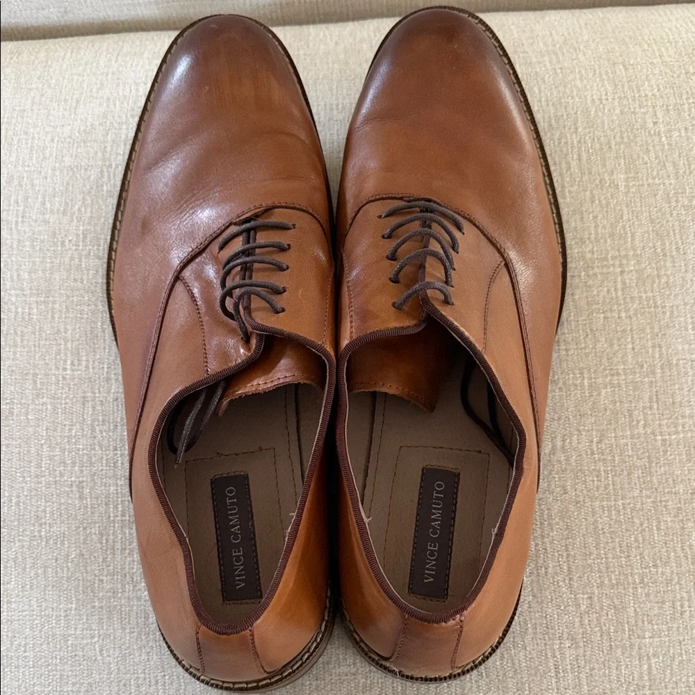 Men's Classic Tan Leather Oxford Shoes